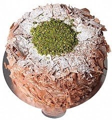 4 ile 6 kişilik Çikolatalı Fıstıklı yaş pasta Şanlıurfa pasta